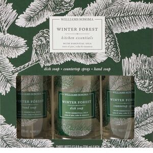 Williams Sonoma Winter Forest Hand Soap Trio - Green and White